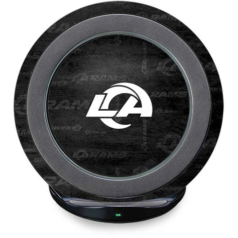 NFL Los Angeles Rams Black & White Fast Charge Wireless Charging Stand Skin